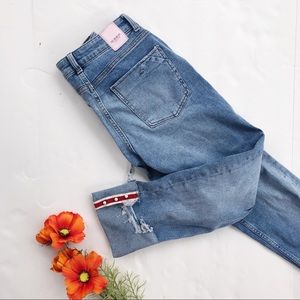 Zara Pearl Trimmed Jeans